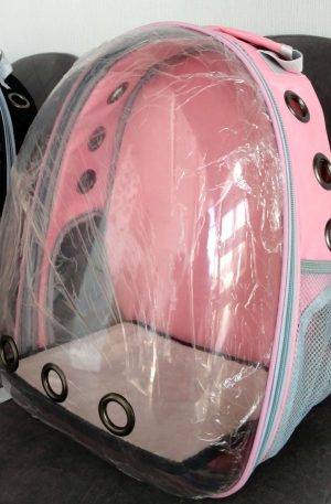 Розовый рюкзак для переноски животных